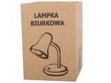 Skrivbordslampa metall röd med justerbar arm E27 max 40W