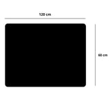 Skrivbordsmatta/musmatta 120x60 cm svart antislip vattentålig