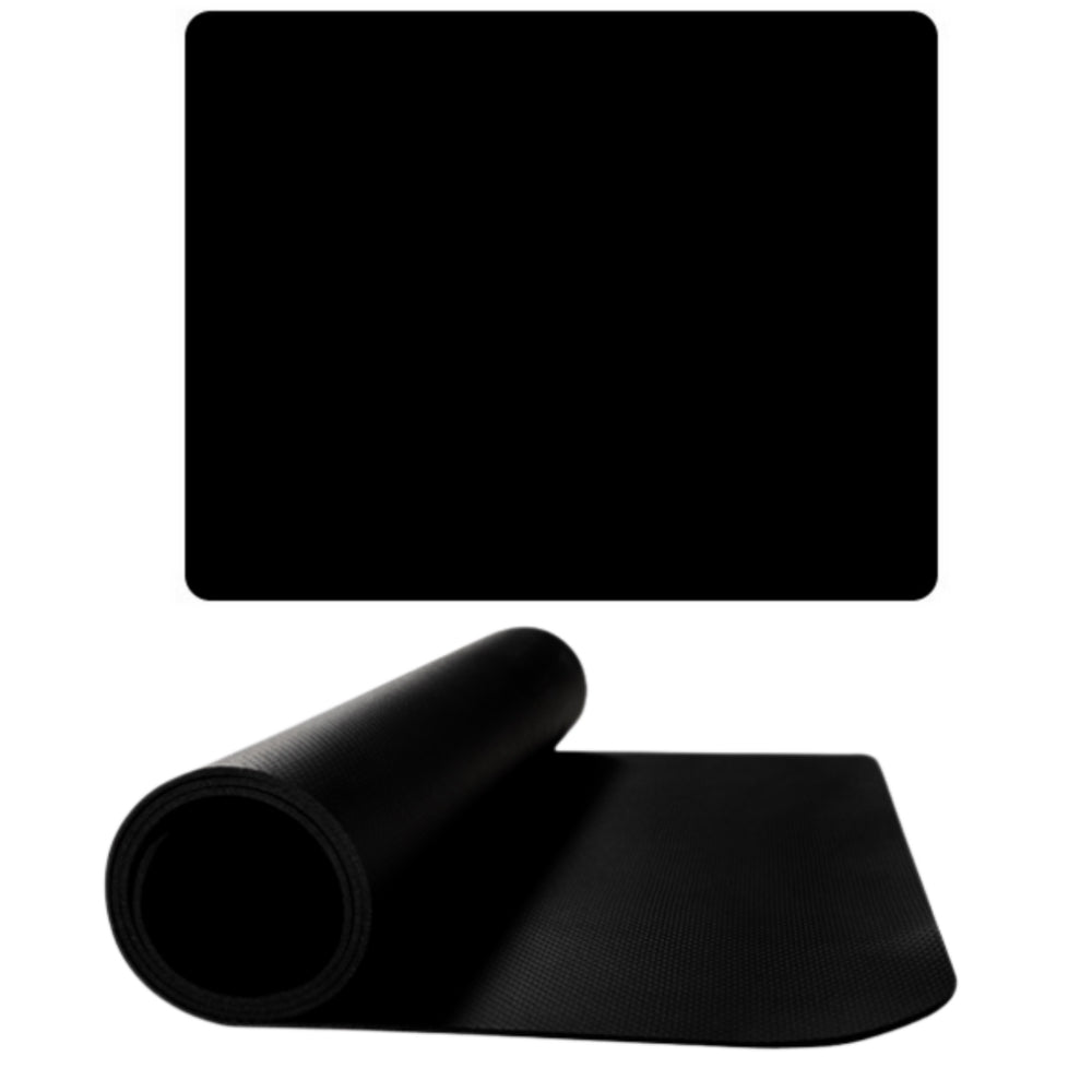 Skrivbordsmatta/musmatta 120x60 cm svart antislip vattentålig