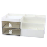 Skrivbordsorganisatör plast 2 lådor 8 fack 28,5x17x12 cm
