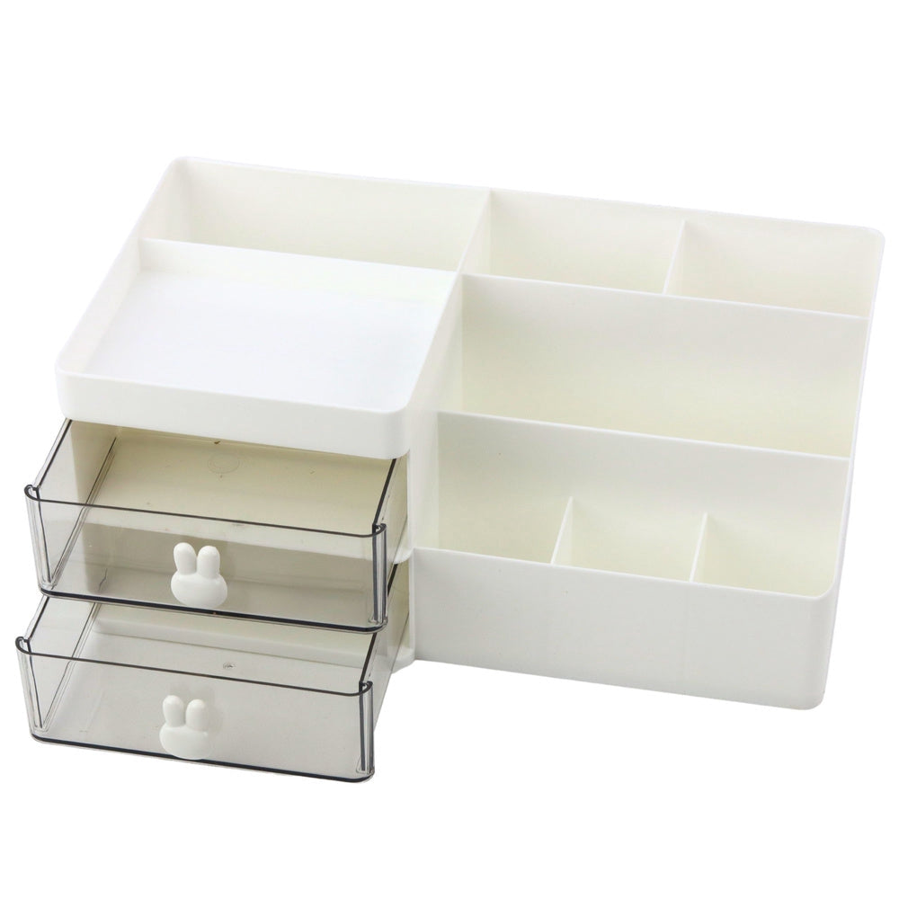 Skrivbordsorganisatör plast 2 lådor 8 fack 28,5x17x12 cm