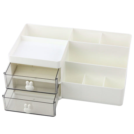 Skrivbordsorganisatör plast 2 lådor 8 fack 28,5x17x12 cm