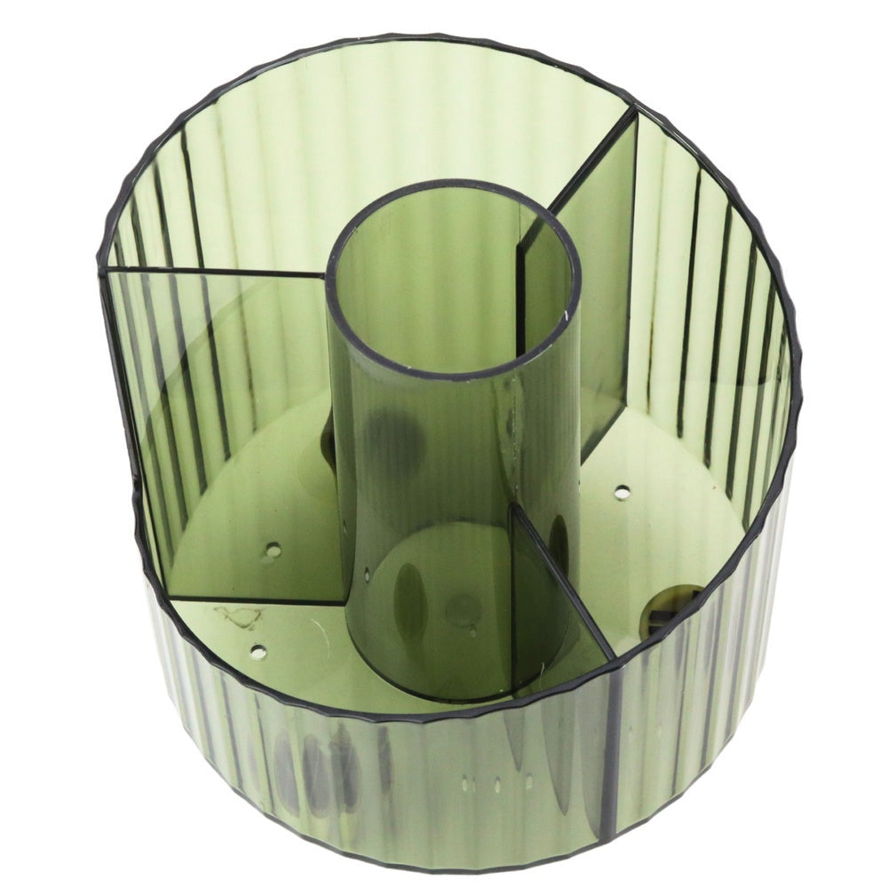 Skrivbordsorganiserare pennställ plast transparent grön 12,5x12 cm