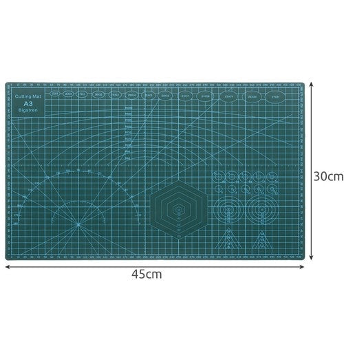 Skärmatta A3 30x45 cm självläkande dubbelsidig grön 3 lager