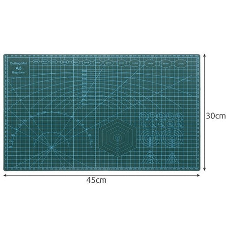 Skärmatta A3 30x45 cm självläkande dubbelsidig grön 3 lager