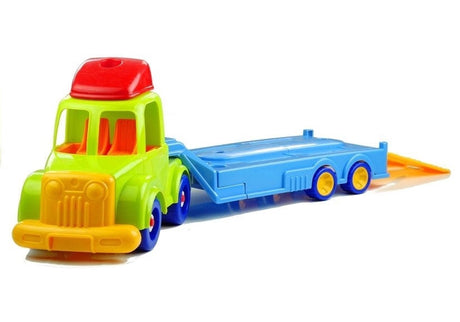 Skruvbara leksaksfordon set polisbil brandbil trailer med figurer 3+