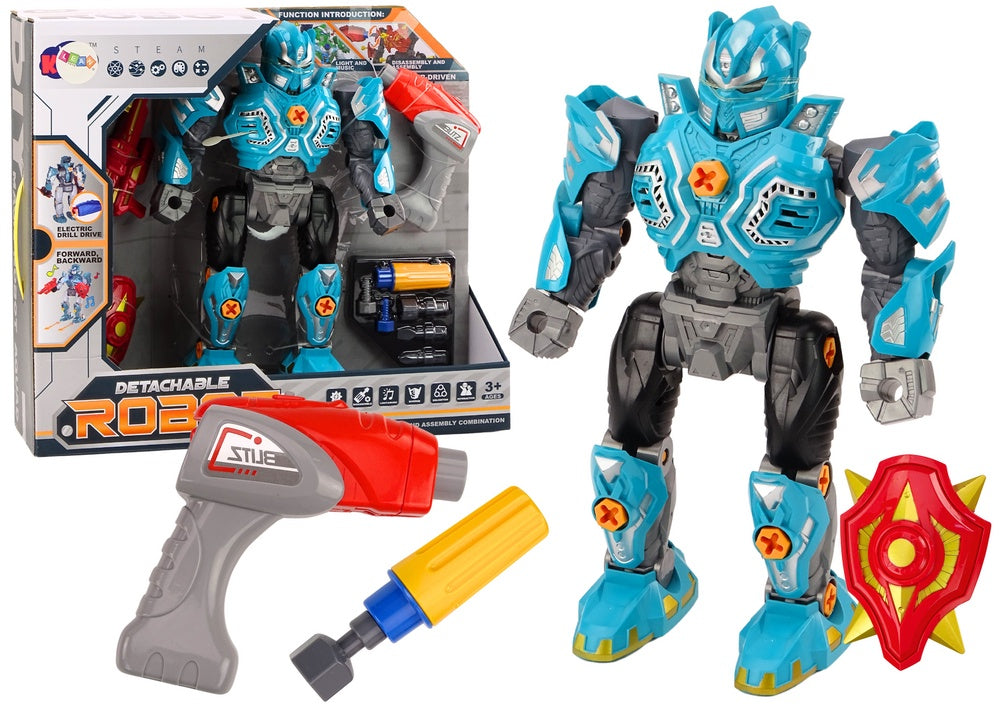 Skruvrobot byggleksak med borrmaskin & skruvmejsel, ljus/ljud 3+