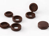 Skruvskydd täckpluggar plast brun 13 mm 100-pack
