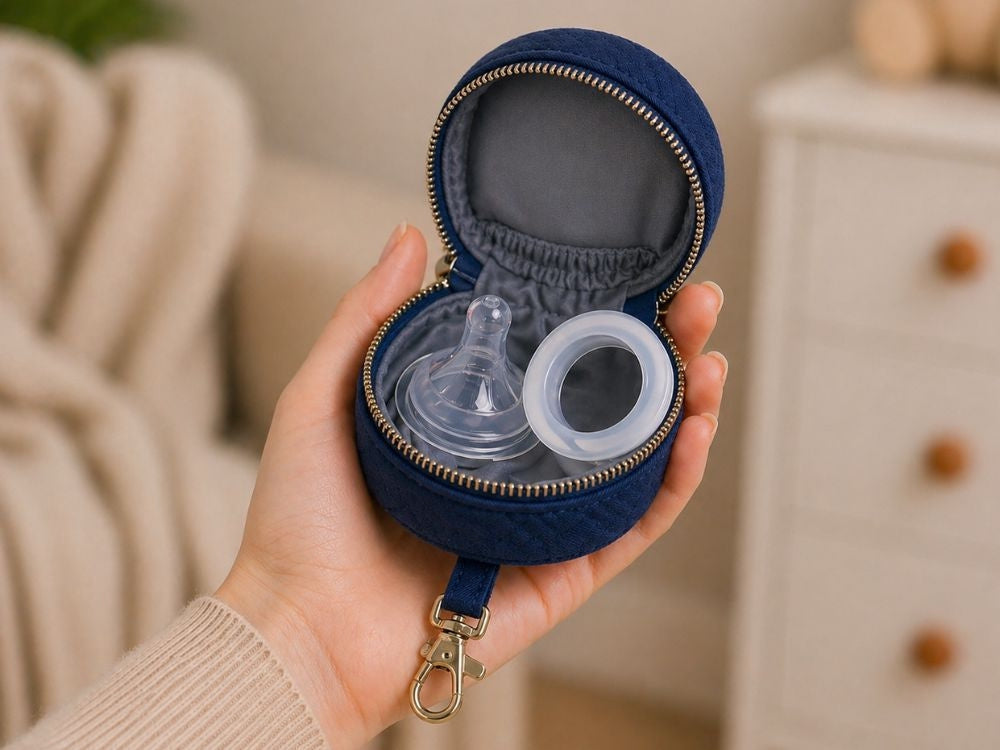 Skötväska ryggsäck med resesäng och USB-port grå polyester