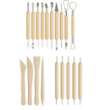 Skulpteringsverktyg för lera 40 delar XXL-set med rullväska 58x22 cm