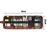Skulpteringsverktyg för lera 40 delar XXL-set med rullväska 58x22 cm