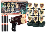 Skumdartpistol set dinosaurie med måltavla och 6 skumdartpilar