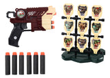 Skumdartpistol set dinosaurie med måltavla och 6 skumdartpilar