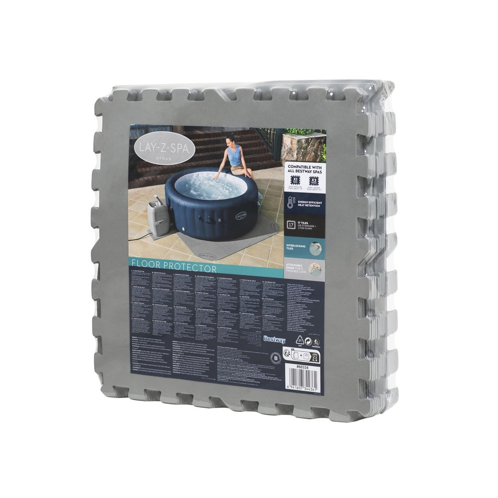 Skummatta golvskydd för spa/jacuzzi 196x196 cm 17 delar Lay-Z-Spa