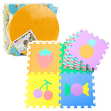 Skummatta pussel 16 delar EVA 30,5x30,5 cm med frukt/godisformer