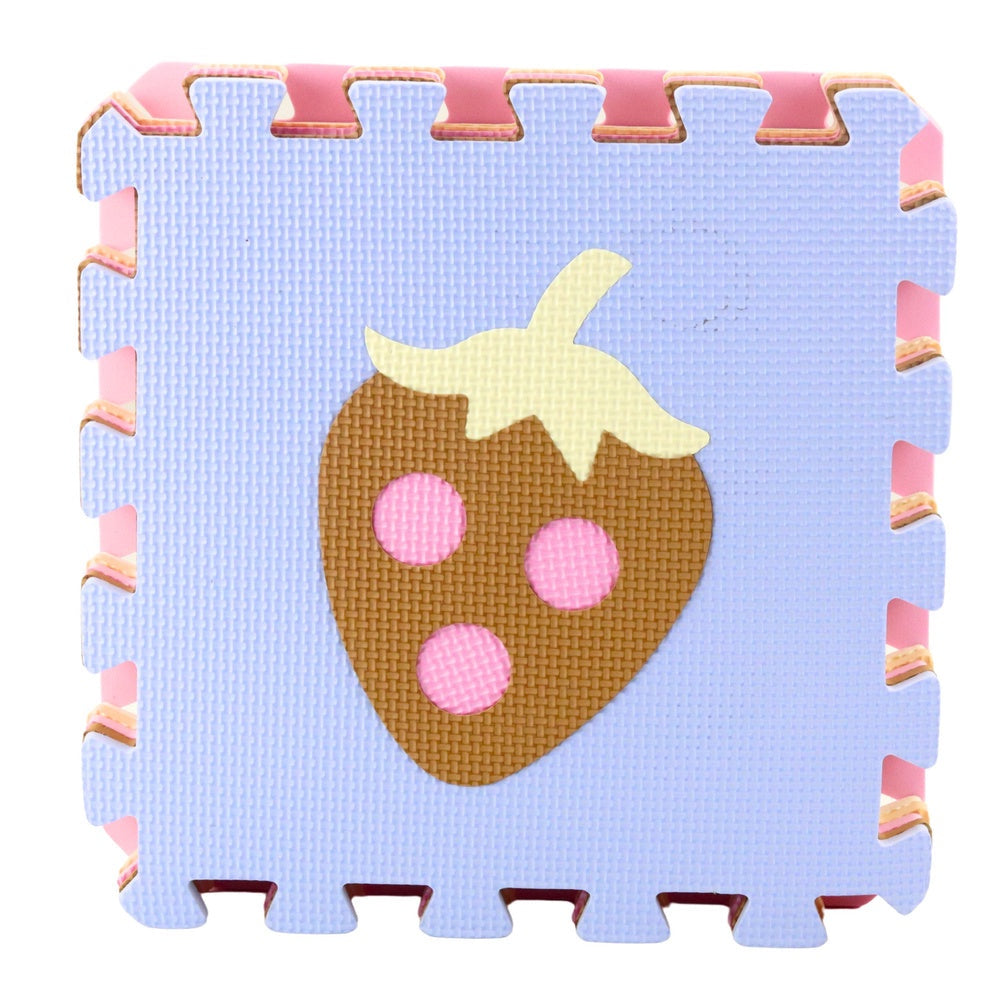 Skummatta pussel 16 delar EVA 30,5x30,5 cm med frukt- och godisformer