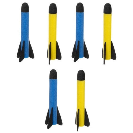 Skumraketskjutare med fotpump dubbel katapult, 6 raketer, 3+ år