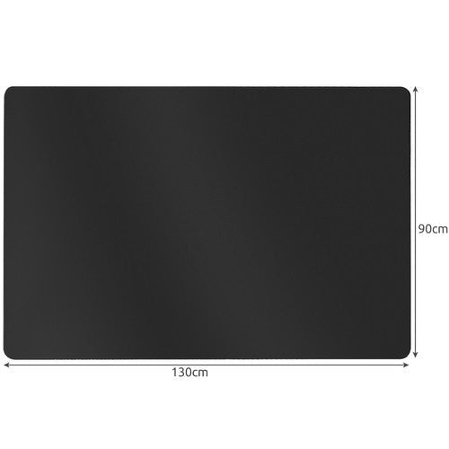 Skyddsmatta golv 130x90 cm svart polypropen 0,5 mm för kontorsstol