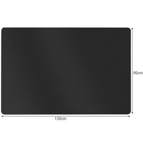 Skyddsmatta golv 130x90 cm svart polypropen 0,5 mm för kontorsstol