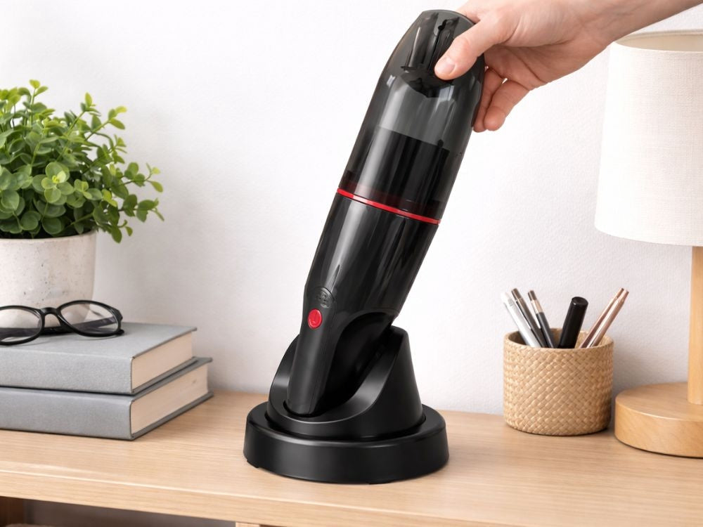 Sladdlös handdammsugare 4–6 kPa 350 ml USB-C svart med munstycken