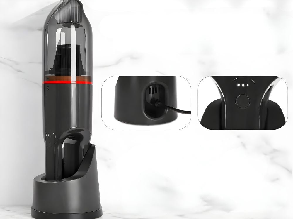 Sladdlös handdammsugare 4–6 kPa 350 ml USB-C svart med munstycken