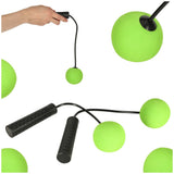 Sladdlöst hopprep utan lina med motståndsbollar, 2 handtag 38 cm