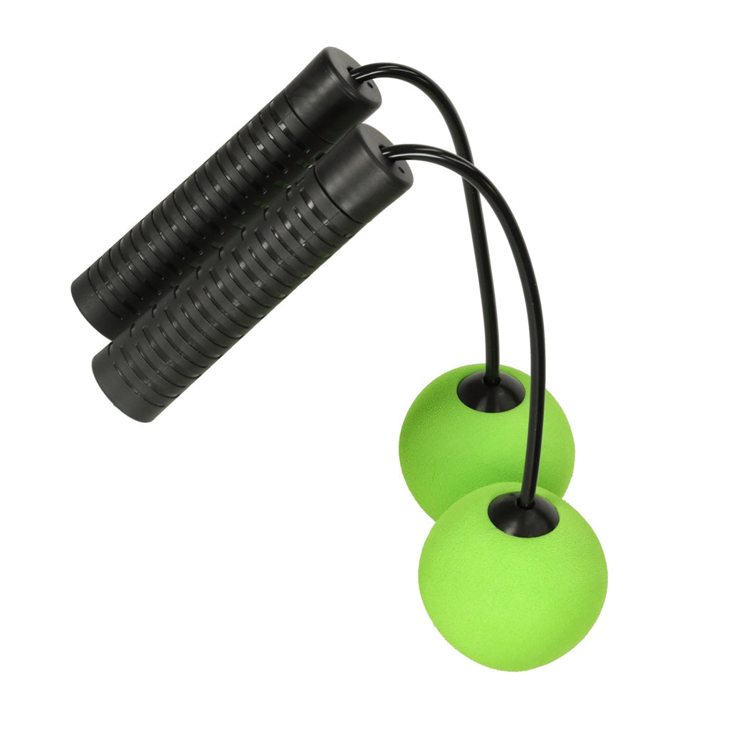 Sladdlöst hopprep utan lina med motståndsbollar, 2 handtag 38 cm