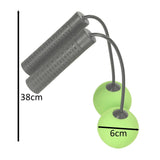 Sladdlöst hopprep utan lina med motståndsbollar, 2 handtag 38 cm
