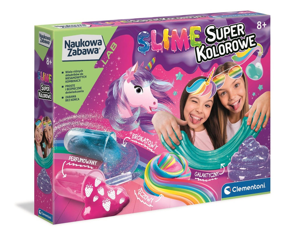 Slime-laboratorium experimentset 8+ med glitter, färgämnen och dofter
