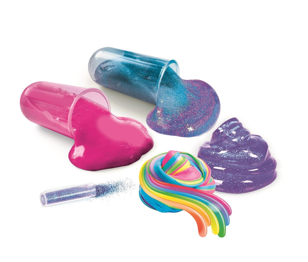 Slime-laboratorium experimentset 8+ med glitter, färgämnen och dofter