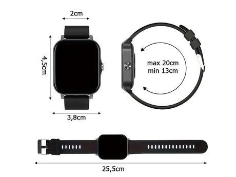 Smartwatch med Bluetooth-samtal grön silikonarmband 5–7 dagar
