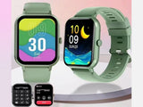 Smartwatch med Bluetooth-samtal grön silikonarmband 5–7 dagar