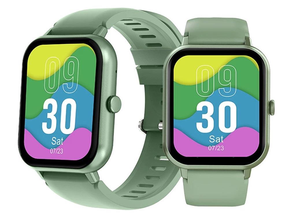 Smartwatch med Bluetooth-samtal grön silikonarmband 5–7 dagar