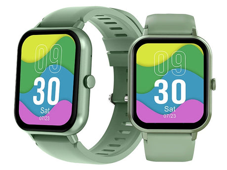 Smartwatch med Bluetooth-samtal grön silikonarmband 5–7 dagar
