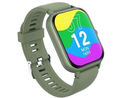 Smartwatch med Bluetooth-samtal grön silikonarmband 5–7 dagar