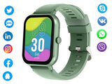 Smartwatch med Bluetooth-samtal grön silikonarmband 5–7 dagar