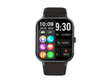 Smartwatch med Bluetooth-samtal svart silikonrem 20 sportlägen 230 mAh