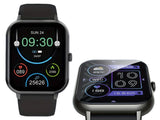 Smartwatch med Bluetooth-samtal svart silikonrem 20 sportlägen 230 mAh