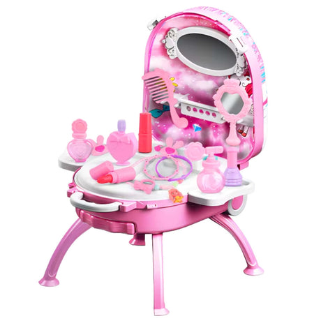 Sminkbord leksak 2-i-1 resväska med hjul Unicorn Sweet Time set