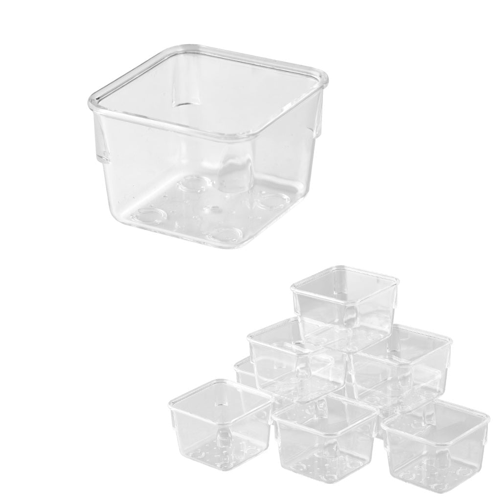 Sminkförvaring i akryl 25-pack transparenta lådinsatser 4 storlekar