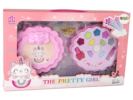 Sminkset för barn Unicorn med glitter, ögonskugga, läppstift & nagellack