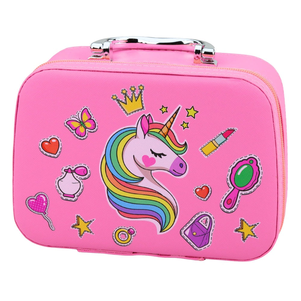 Sminkset för barn i kosmetikväska Unicorn rosa 20x15x8 cm