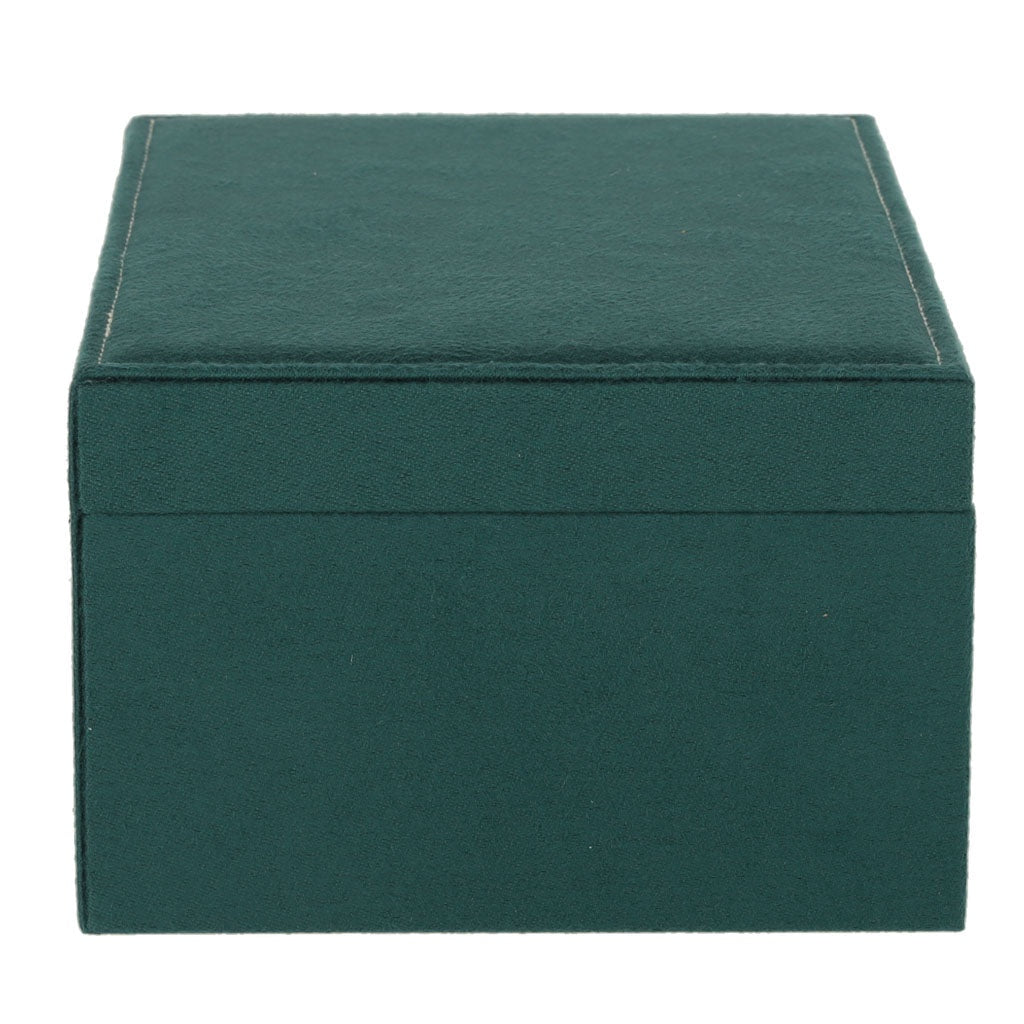 Smyckesbox med lås och nyckel 40 fack grön 23x17 cm