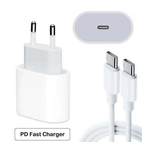 Snabbladdare 20W USB-C 2m - Kompatibelt med Apple iPhone