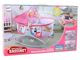 Sänggunga 2i1 för baby med ljud & vibrationer rosa max 18 kg