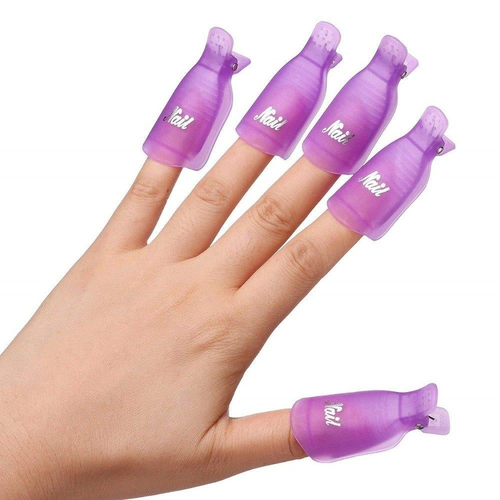 Soak off cap clip för nagellacksborttagning