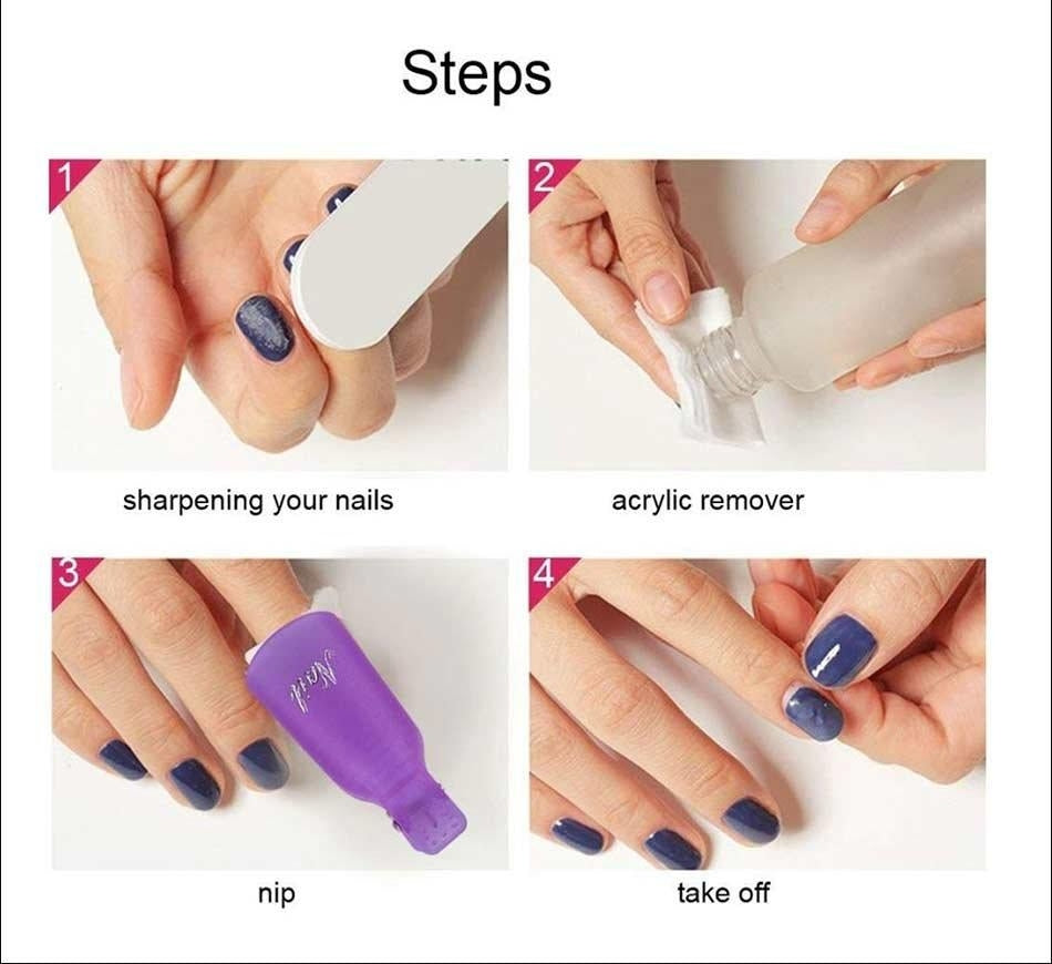 Soak off cap clip för nagellacksborttagning
