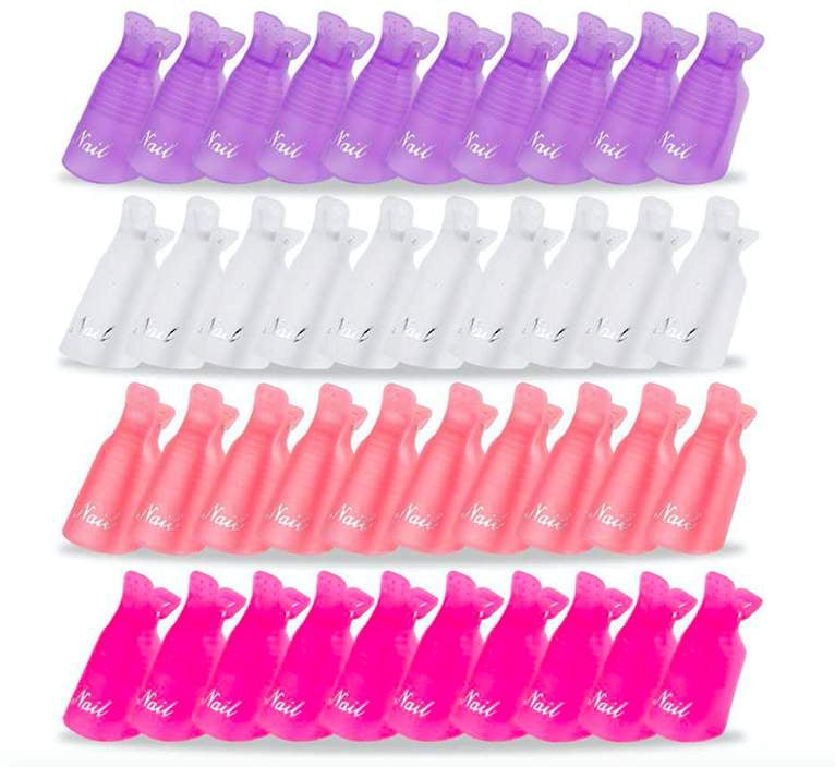 Soak off clips för borttagning av nagellack/hybridgel 10-pack