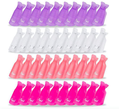 Soak off clips för borttagning av nagellack/hybridgel 10-pack