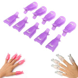 Soak off clips för borttagning av nagellack/hybridgel 10-pack